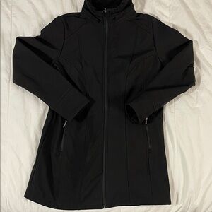 Weatherproof Women's Black Zip Trench Coat